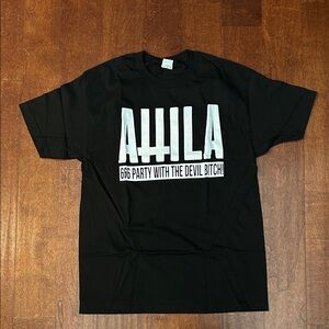 Attila Black Short Sleeve Graphic Band Tee, Size Large, NWOT
